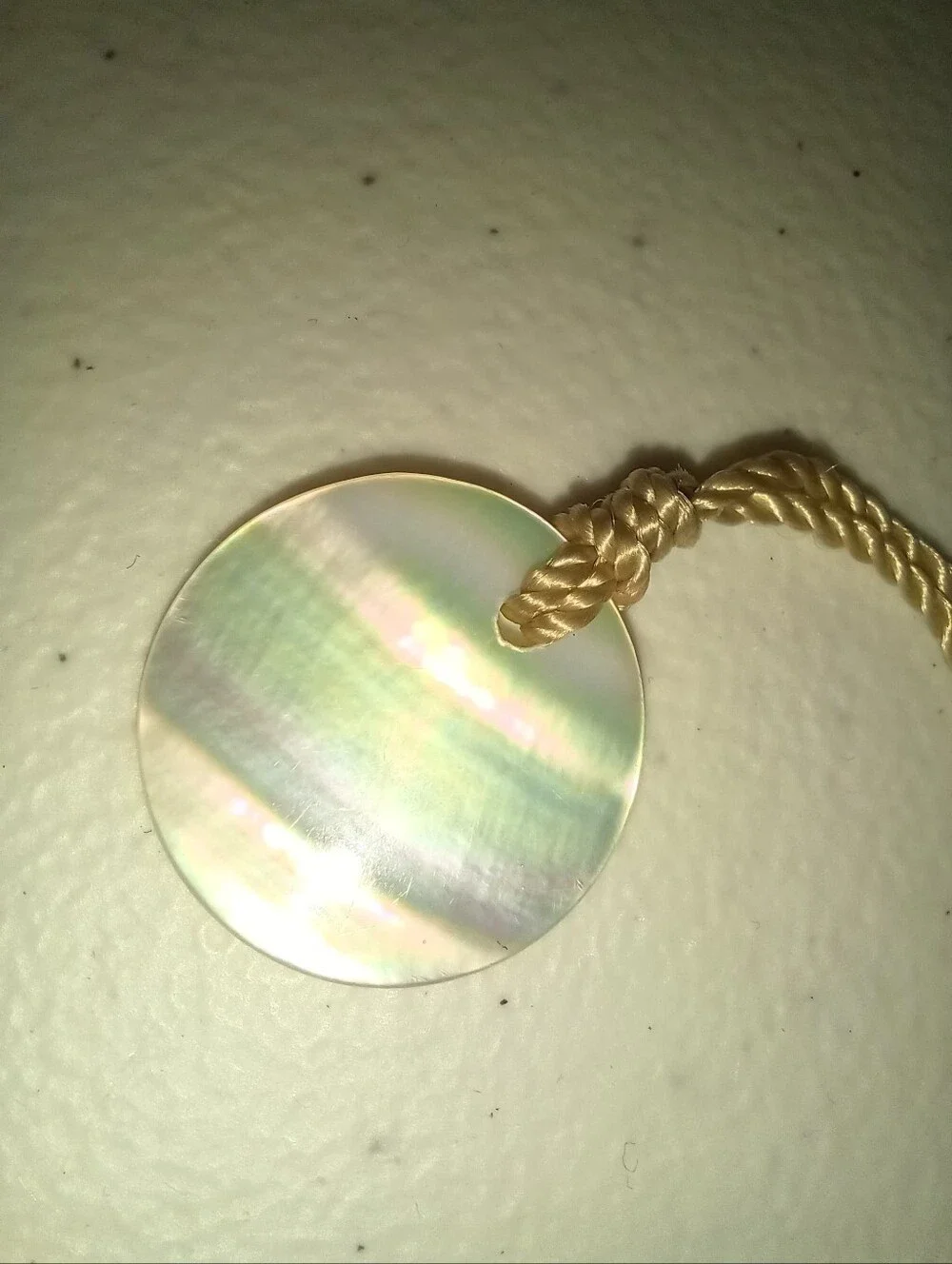 White Shell Disc Statement Belt